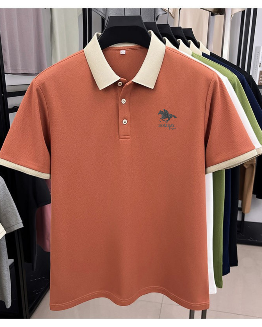 Bombay Vogue Classic Embroidered Polo T-shirt