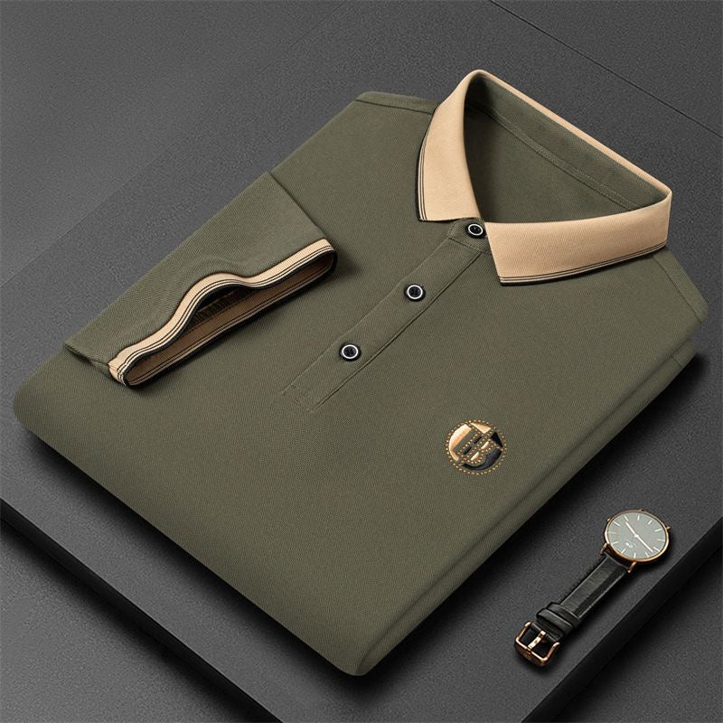 Men's Polos T-shirt Straight Lapel Short Sleeve Business Fashion Daily Wear
