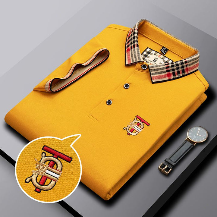 High end embroidered short sleeve POLO T-shirt for men's