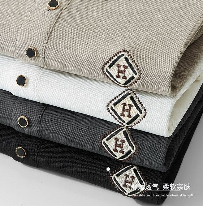 Classic Plaid Trim Polo T-Shirt