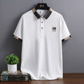 Urban Plaid Emblem Polo T Shirt For Men