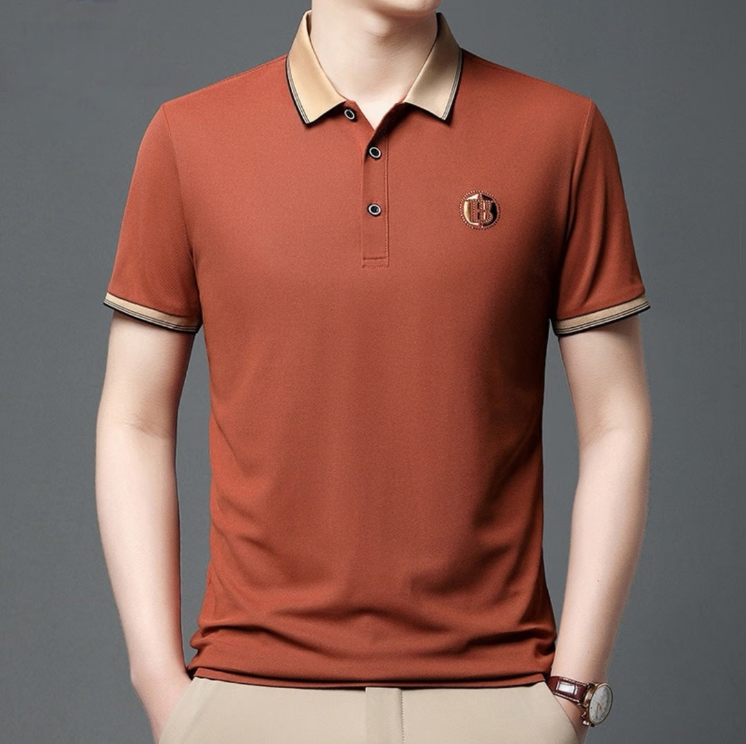 Men's Polos T-shirt Straight Lapel Short Sleeve Business Fashion Daily Wear