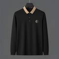 Black Beige-Collar Premium Polo