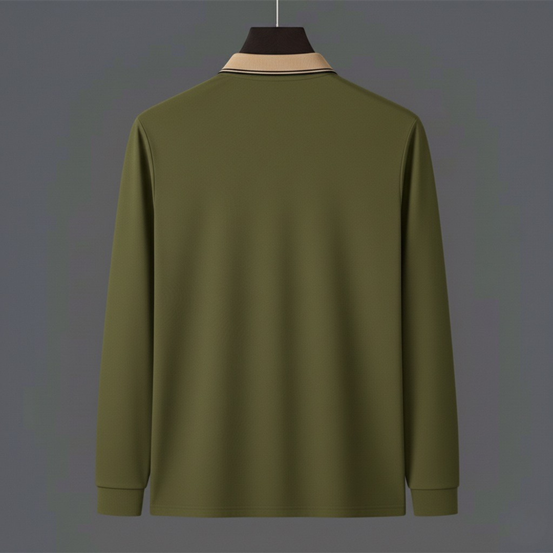 Olive Beige-Collar Premium Polo