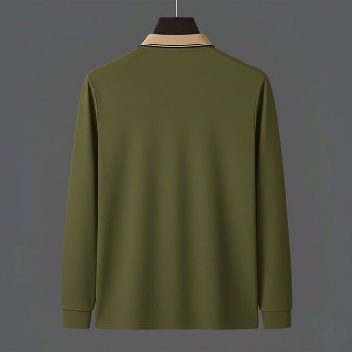 Olive Beige-Collar Premium Polo