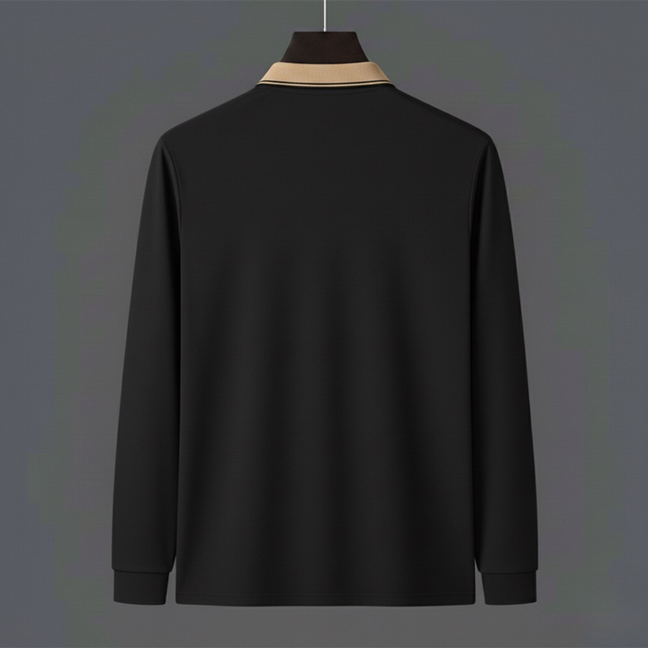 Black Beige-Collar Premium Polo