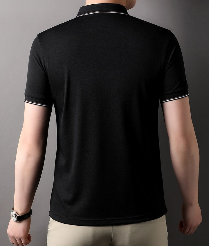 High Quality Polo Short Sleeve Men's T-shirt Casual All-Match Stand Collar