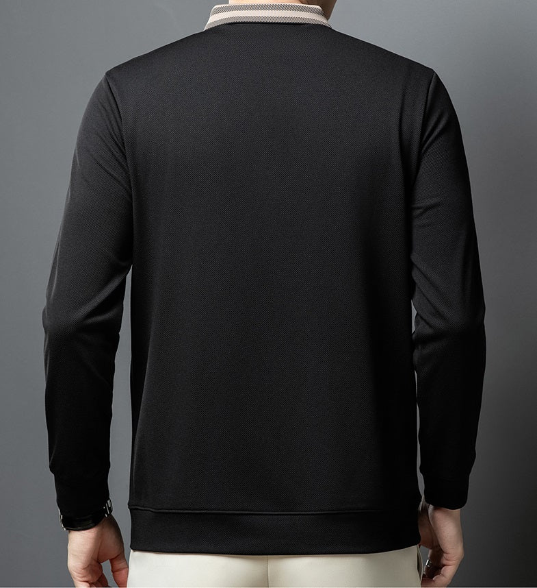 High quality long sleeve men's polo t shirt || flip collar || comfortable || casual