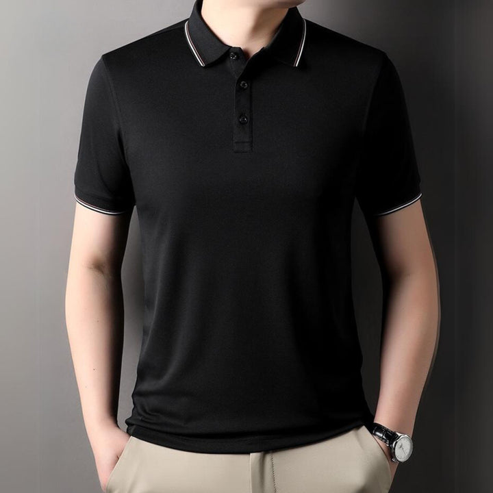 High Quality Polo Short Sleeve Men's T-shirt Casual All-Match Stand Collar