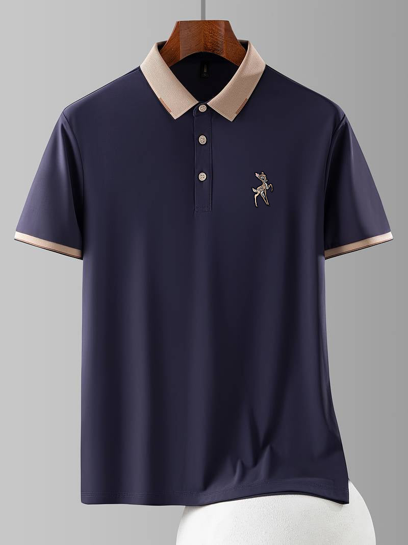 High Quality Embroidred Dear Men's Polo T Shirt