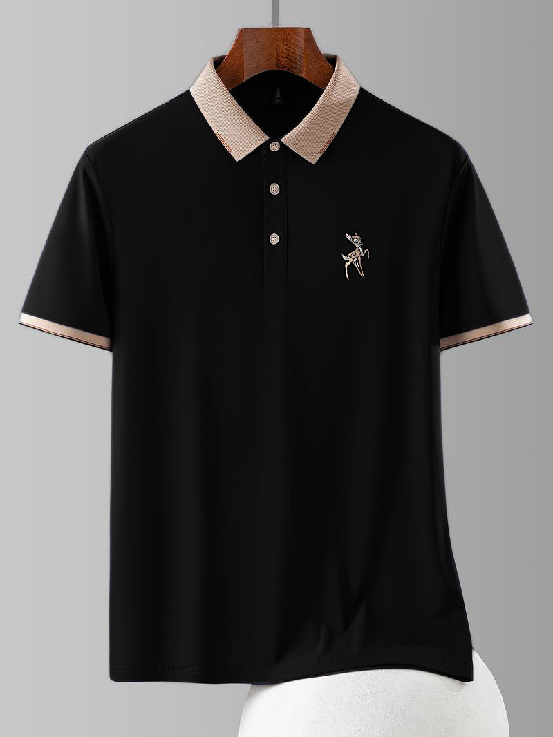 High Quality Embroidred Dear Men's Polo T Shirt