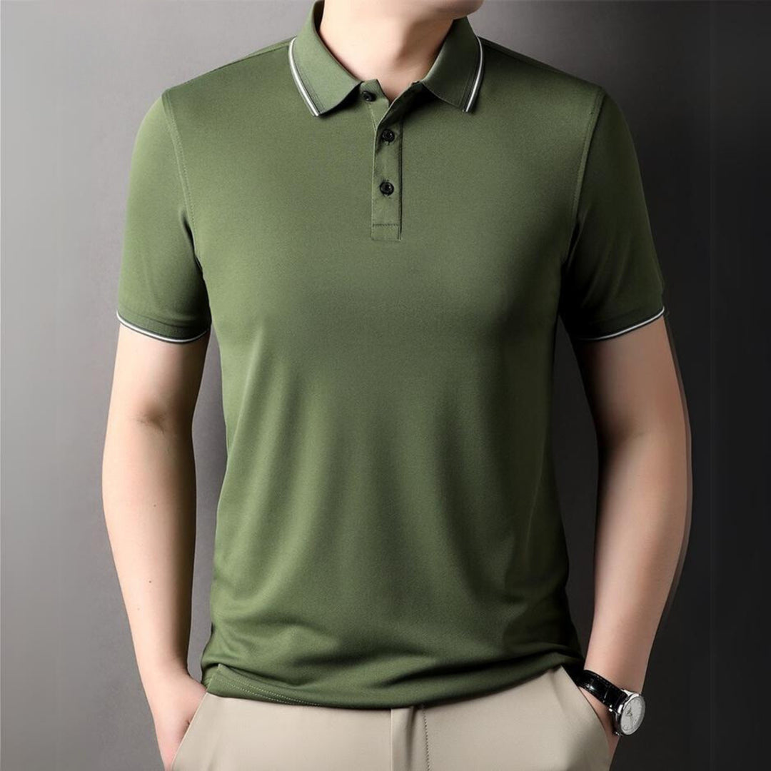 High Quality Polo Short Sleeve Men's T-shirt Casual All-Match Stand Collar