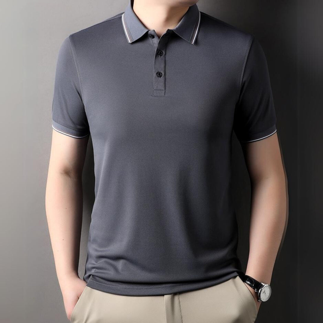 High Quality Polo Short Sleeve Men's T-shirt Casual All-Match Stand Collar