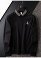 Black Premium Embroidered Collar Polo