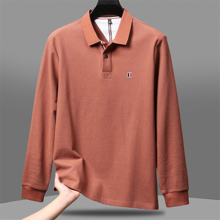 Premium Full Sleeved Men's Polo T-Shirt with Embroidered Logo