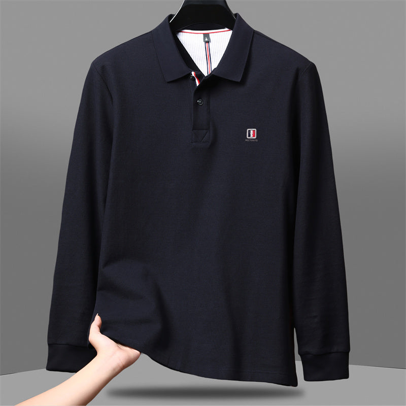 Premium Full Sleeved Men's Polo T-Shirt with Embroidered Logo