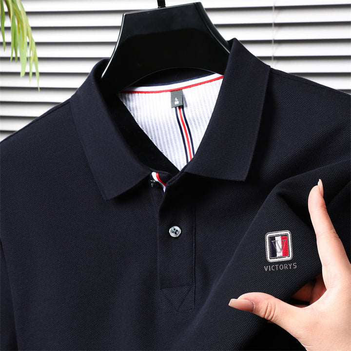 Premium Full Sleeved Men's Polo T-Shirt with Embroidered Logo