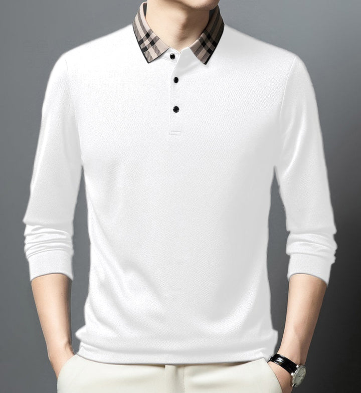 High quality long sleeve men's polo t shirt || flip collar || comfortable || casual