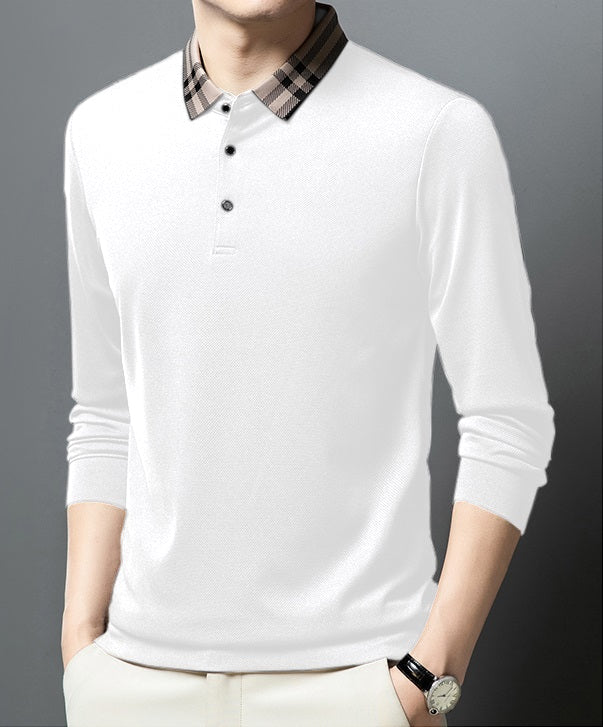 High quality long sleeve men's polo t shirt || flip collar || comfortable || casual